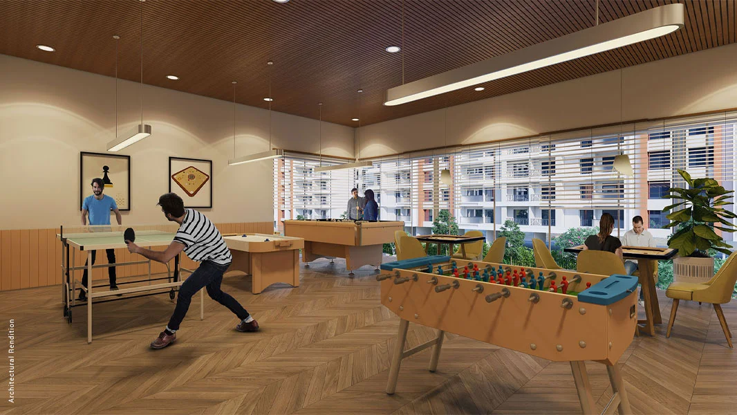 Indoor games room at Nyati Emerald Baner amenities, Pune